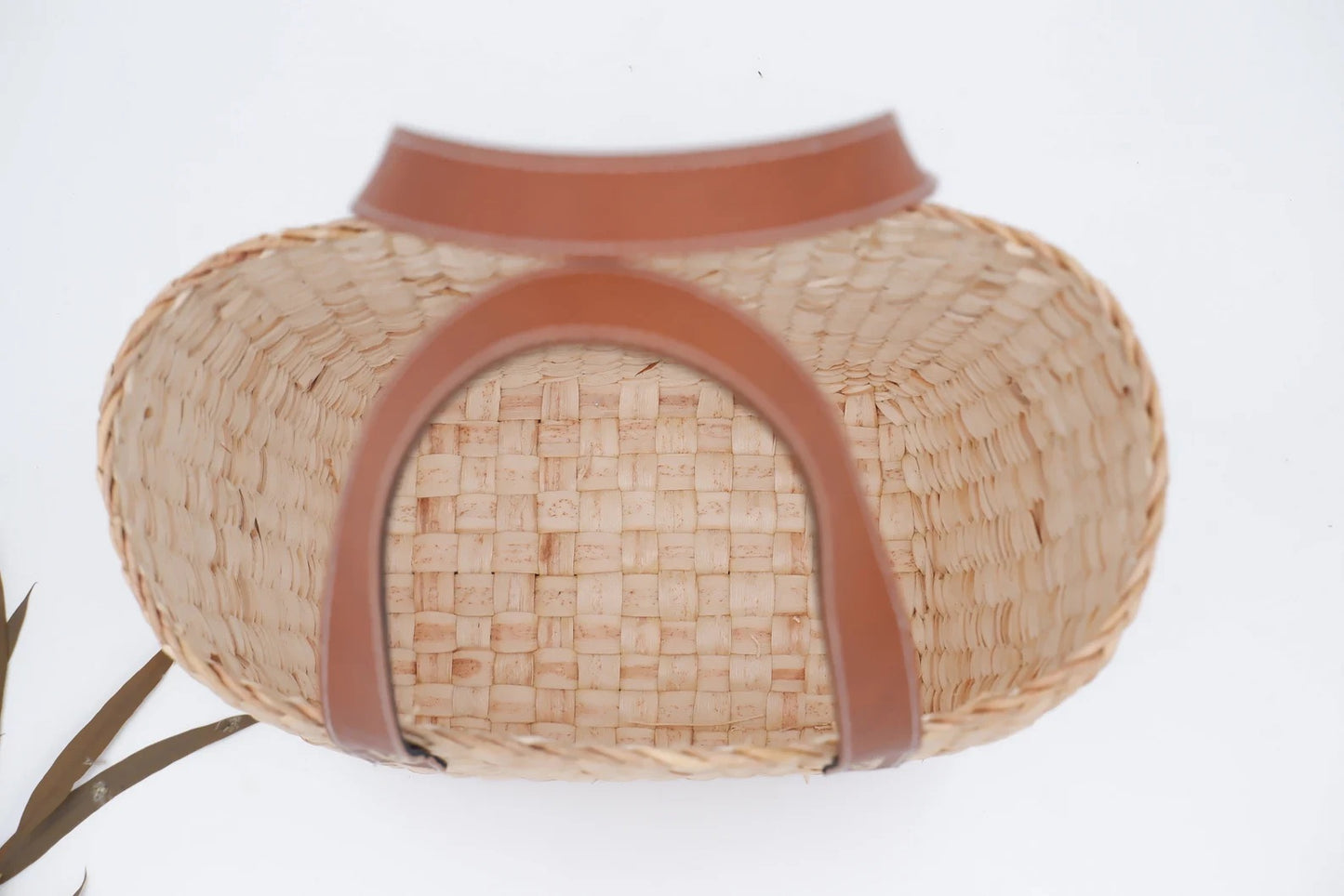 Natural bamboo woven bag with a simple design